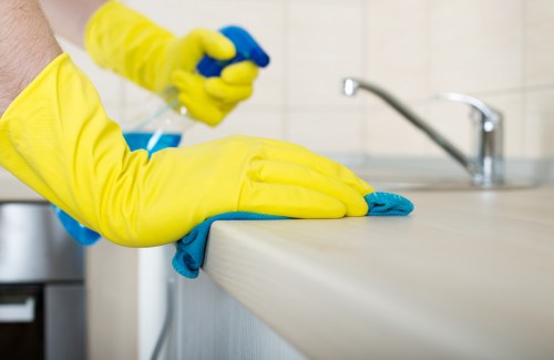 Deep upholstery cleaning process for a fabric sofa